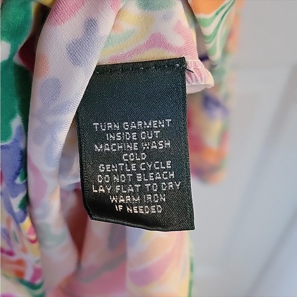 Ralph Lauren Yellow Multicolor Paisley Floral Print Fit & Flare Midi Dress - Picture 10 of 10